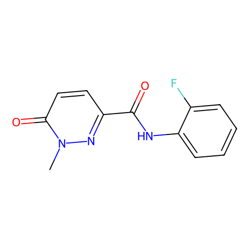 N-(2-fluorophenyl)-1-methyl-6-oxo-1,6-dihydropyridazine-3-carboxamide structure