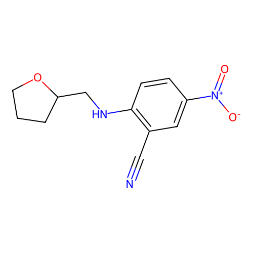 5-Nitro-2-[(tetrahydrofuran-2-ylmethyl)amino]benzonitrile structure