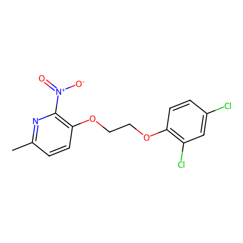 3-[2-(2,4-Dichlorophenoxy)ethoxy]-6-methyl-2-nitropyridine structure
