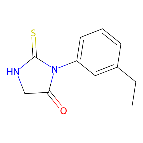 1-(3-ethylphenyl)-2-sulfanyl-4,5-dihydro-1H-imidazol-5-one structure