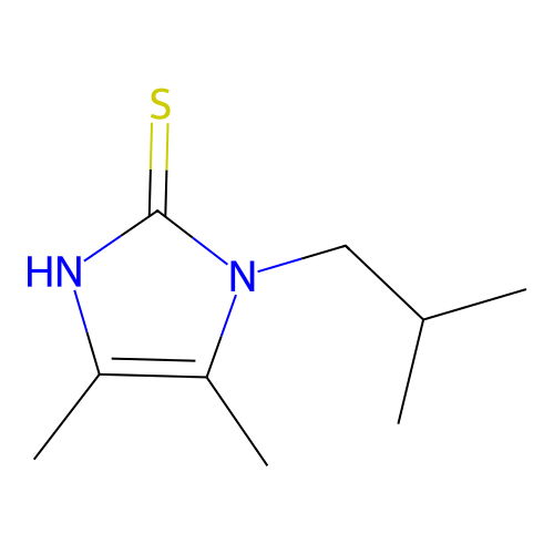 4,5-dimethyl-1-(2-methylpropyl)-1H-imidazole-2-thiol structure