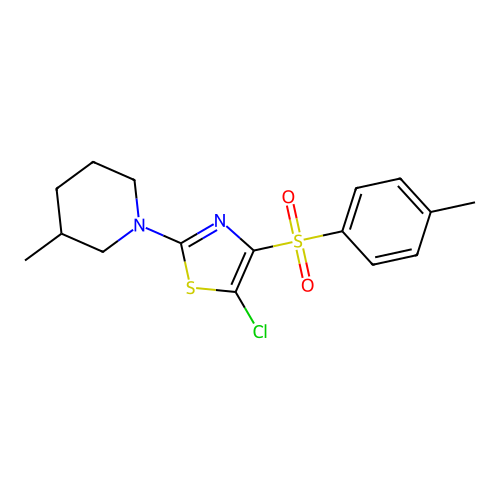 5-Chloro-2-(3-methylpiperidin-1-yl)-4-tosylthiazole structure