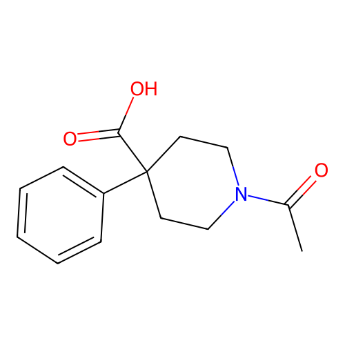 1-Acetyl-4-phenylpiperidine-4-carboxylic acid structure