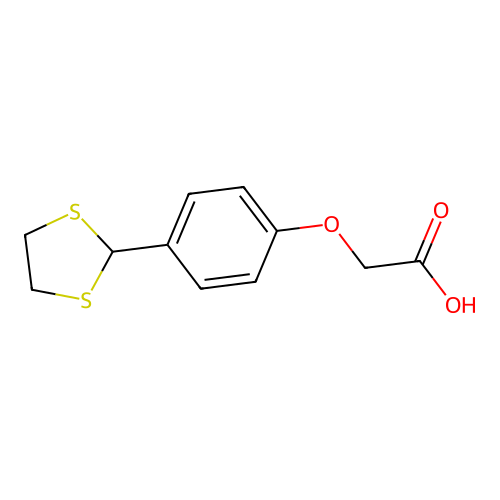 2-[4-(1,3-Dithiolan-2-yl)phenoxy]acetic acid structure