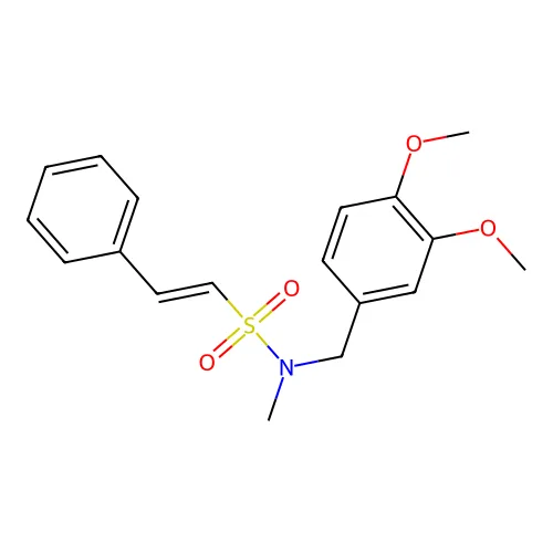 (E)-N-[(3,4-二甲氧基苯基)甲基]-N-甲基-2-苯基乙烯磺酰胺 structure