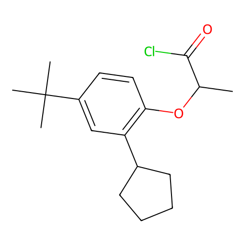2-(2-Cyclopentyl-4-(1,1-dimethylethyl)phenoxy)propionyl chloride structure