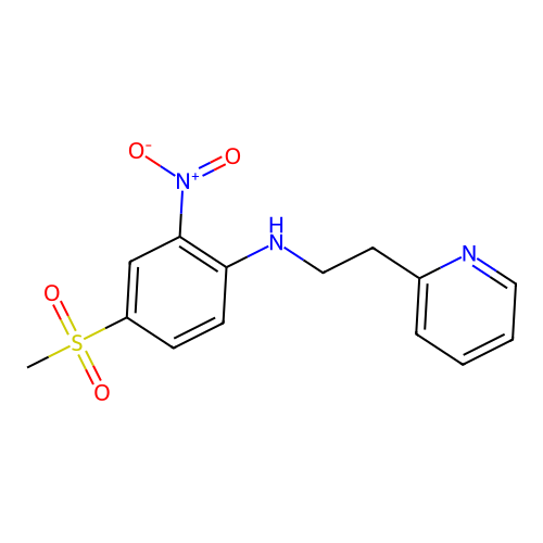 4-methylsulfonyl-2-nitro-N-(2-pyridin-2-ylethyl)aniline structure