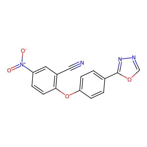 5-Nitro-2-[4-(1,3,4-oxadiazol-2-yl)phenoxy]benzonitrile structure