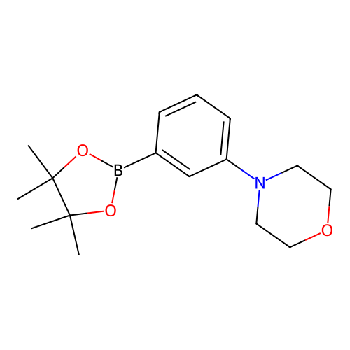 4-(3-(4,4,5,5-Tetramethyl-1,3,2-dioxaborolan-2-yl)phenyl)morpholine structure