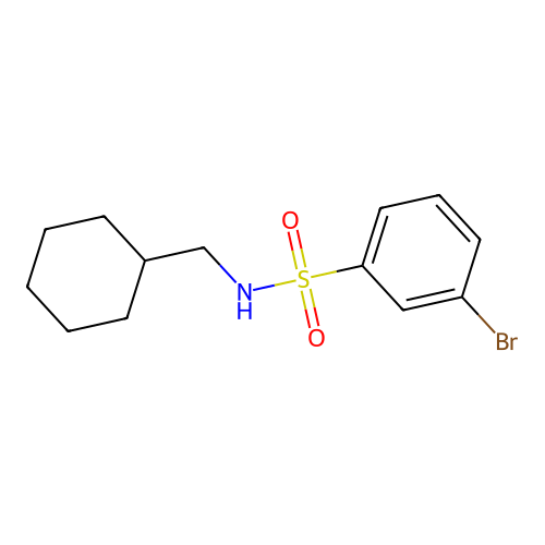 3-bromo-N-(cyclohexylmethyl)benzenesulfonamide structure