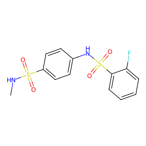 2-fluoro-N-[4-(methylsulfamoyl)phenyl]benzenesulfonamide structure