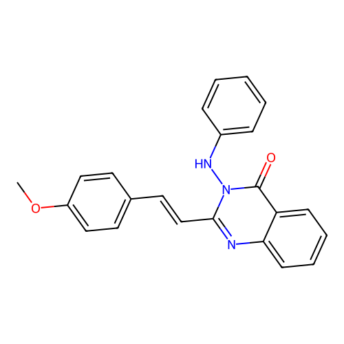 4(3H)-Quinazolinone, 3-anilino-2-(p-methoxystyryl)- structure