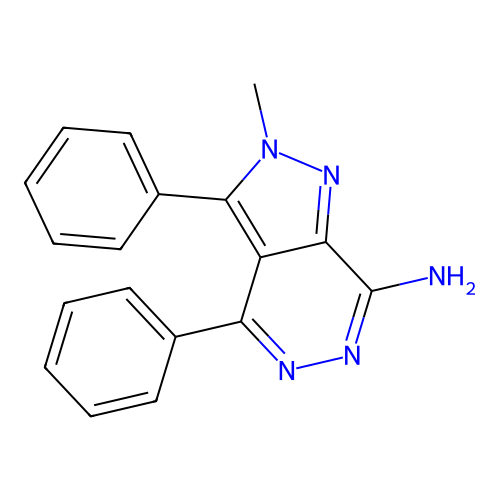 2-Methyl-3,4-diphenyl-pyrazolo[3,4-d]pyridazin-7-amine structure