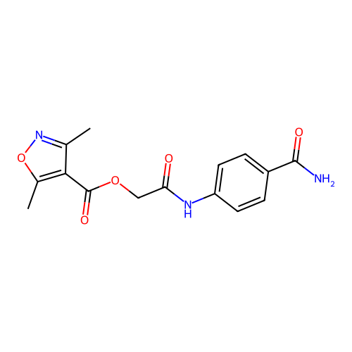 [2-(4-Carbamoylanilino)-2-oxoethyl] 3,5-dimethyl-1,2-oxazole-4-carboxylate structure