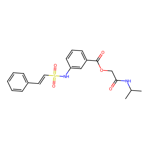 [(Propan-2-yl)carbamoyl]methyl 3-(2-phenylethenesulfonamido)benzoate structure