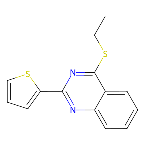 4-Ethylsulfanyl-2-thiophen-2-ylquinazoline structure
