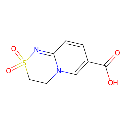 2,2-dioxo-3H,4H-2lambda6-pyrido(2,1-c)(1,2,4)thiadiazine-7-carboxylic acid structure