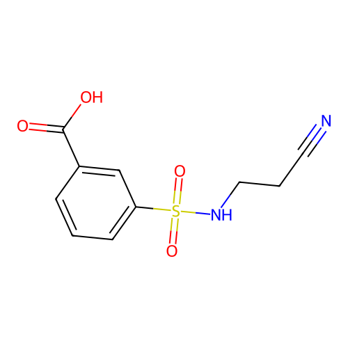 3-[(2-Cyanoethyl)sulfamoyl]benzoic acid structure
