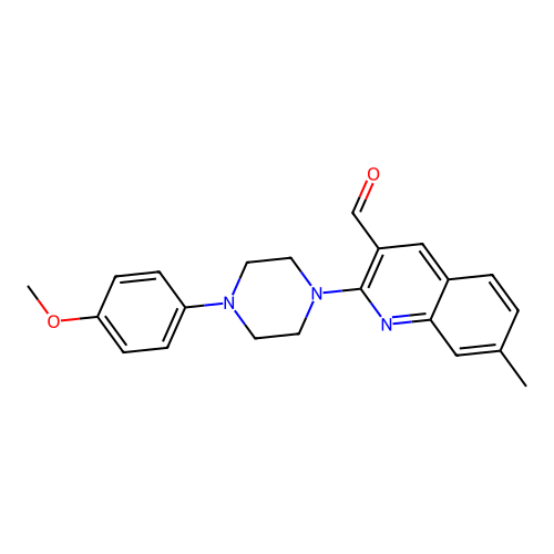 2-[4-(4-Methoxyphenyl)piperazin-1-yl]-7-methylquinoline-3-carbaldehyde structure