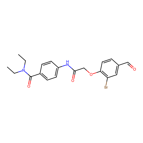 4-[[2-(2-bromo-4-formylphenoxy)acetyl]amino]-N,N-diethylbenzamide structure