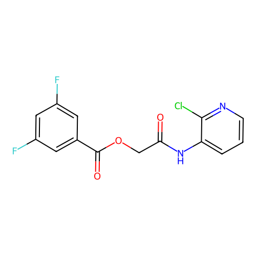 [2-[(2-Chloropyridin-3-yl)amino]-2-oxoethyl] 3,5-difluorobenzoate structure