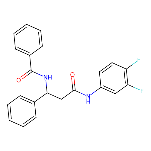 N-(3-((3,4-Difluorophenyl)amino)-3-oxo-1-phenylpropyl)benzamide structure