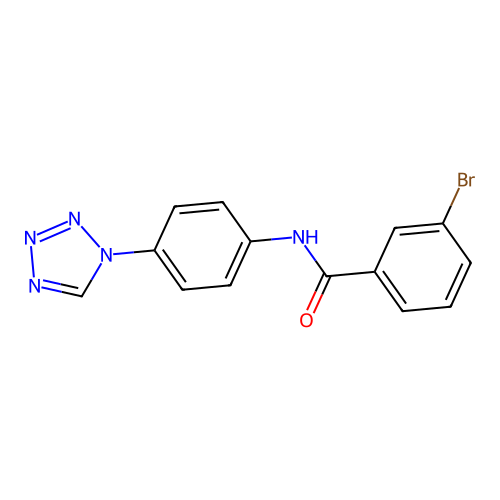 3-bromo-N-[4-(1H-tetrazol-1-yl)phenyl]benzamide structure