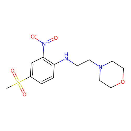 4-methylsulfonyl-N-(2-morpholin-4-ylethyl)-2-nitroaniline structure