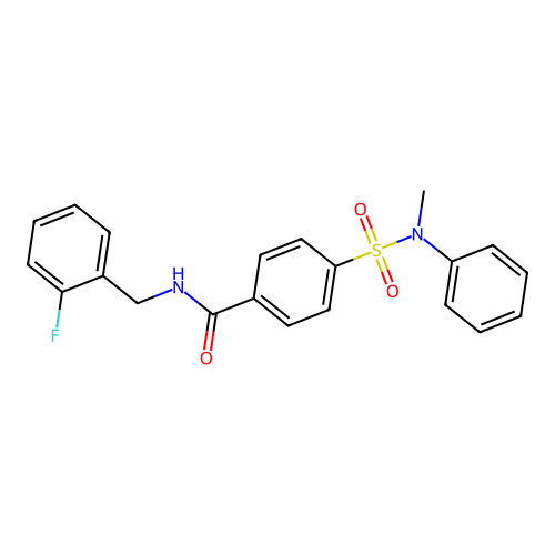 N-[(2-fluorophenyl)methyl]-4-[methyl(phenyl)sulfamoyl]benzamide structure