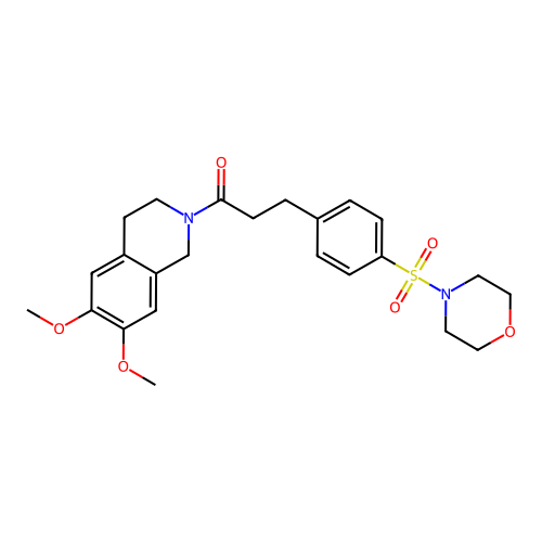 1-(6,7-dimethoxy-3,4-dihydro-1H-isoquinolin-2-yl)-3-(4-morpholin-4-ylsulfonylphenyl)propan-1-one structure