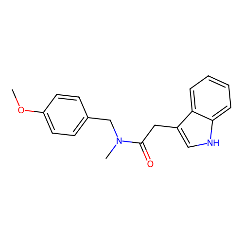 2-(1H-indol-3-yl)-N-[(4-methoxyphenyl)methyl]-N-methylacetamide structure