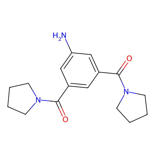 [3,5-Bis(pyrrolidin-1-ylcarbonyl)phenyl]amine structure