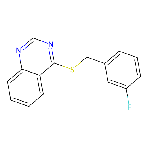 4-((3-Fluorobenzyl)thio)quinazoline structure