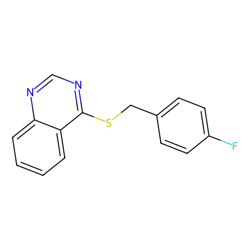 4-[(4-Fluorophenyl)methylsulfanyl]quinazoline structure