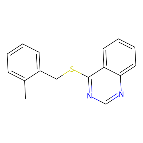 4-[(2-Methylphenyl)methylsulfanyl]quinazoline structure