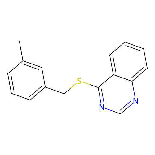 4-((3-Methylbenzyl)thio)quinazoline structure