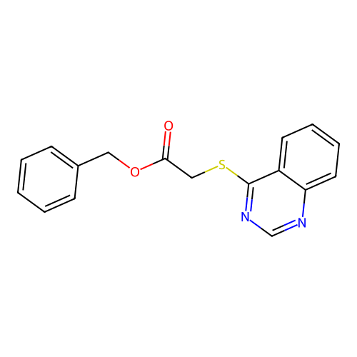 Benzyl 2-quinazolin-4-ylsulfanylacetate structure