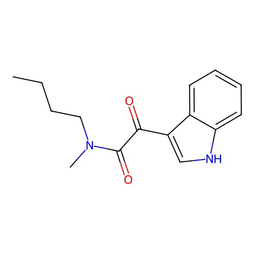 N-butyl-2-(1H-indol-3-yl)-N-methyl-2-oxoacetamide structure