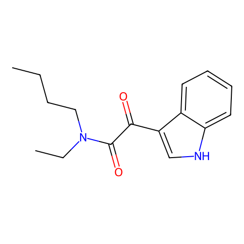 N-butyl-N-ethyl-2-(1H-indol-3-yl)-2-oxoacetamide structure