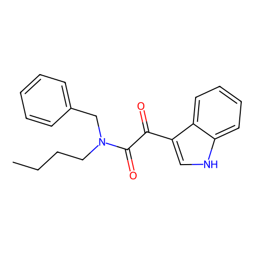 N-benzyl-N-butyl-2-(1H-indol-3-yl)-2-oxoacetamide structure