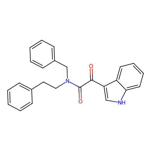 N-benzyl-2-(1H-indol-3-yl)-2-oxo-N-phenethylacetamide structure
