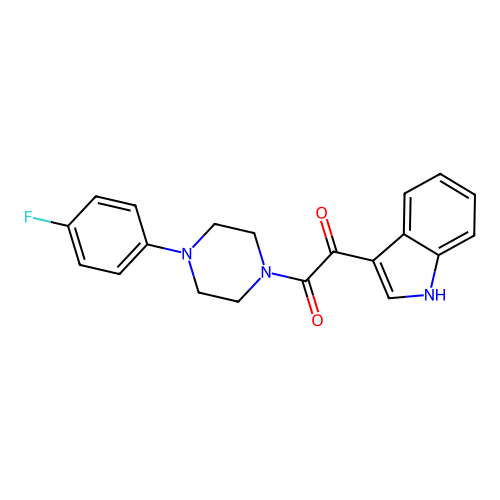 1-[4-(4-fluorophenyl)piperazin-1-yl]-2-(1H-indol-3-yl)ethane-1,2-dione structure