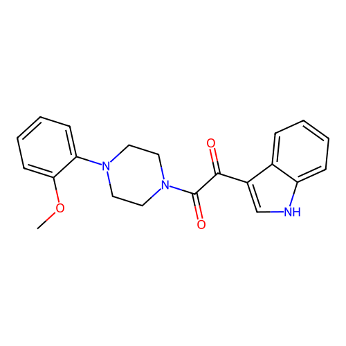 1-(1H-indol-3-yl)-2-[4-(2-methoxyphenyl)piperazin-1-yl]ethane-1,2-dione structure