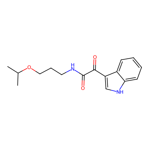2-(1H-indol-3-yl)-N-(3-isopropoxypropyl)-2-oxoacetamide structure
