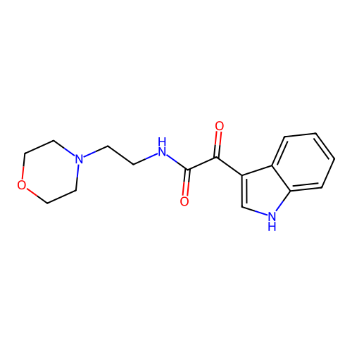 2-(1H-indol-3-yl)-N-[2-(morpholin-4-yl)ethyl]-2-oxoacetamide structure