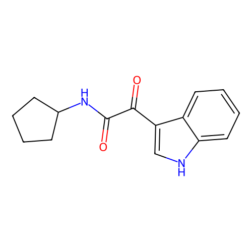 N-cyclopentyl-2-(1H-indol-3-yl)-2-oxoacetamide structure