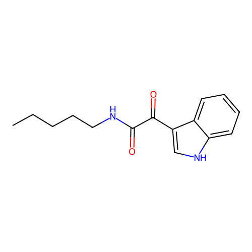 2-(1H-indol-3-yl)-2-oxo-N-pentylacetamide structure