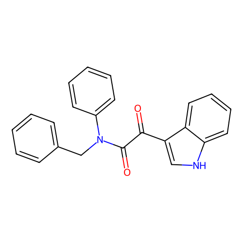 N-benzyl-2-(1H-indol-3-yl)-2-oxo-N-phenylacetamide structure