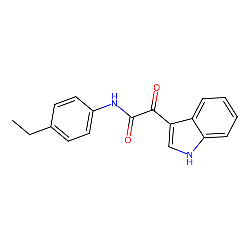 N-(4-ethylphenyl)-2-(1H-indol-3-yl)-2-oxoacetamide structure