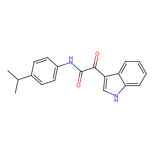 2-(1H-indol-3-yl)-N-(4-isopropylphenyl)-2-oxoacetamide structure